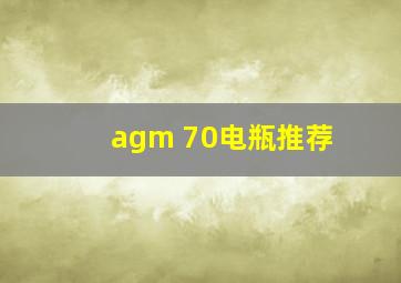 agm 70电瓶推荐